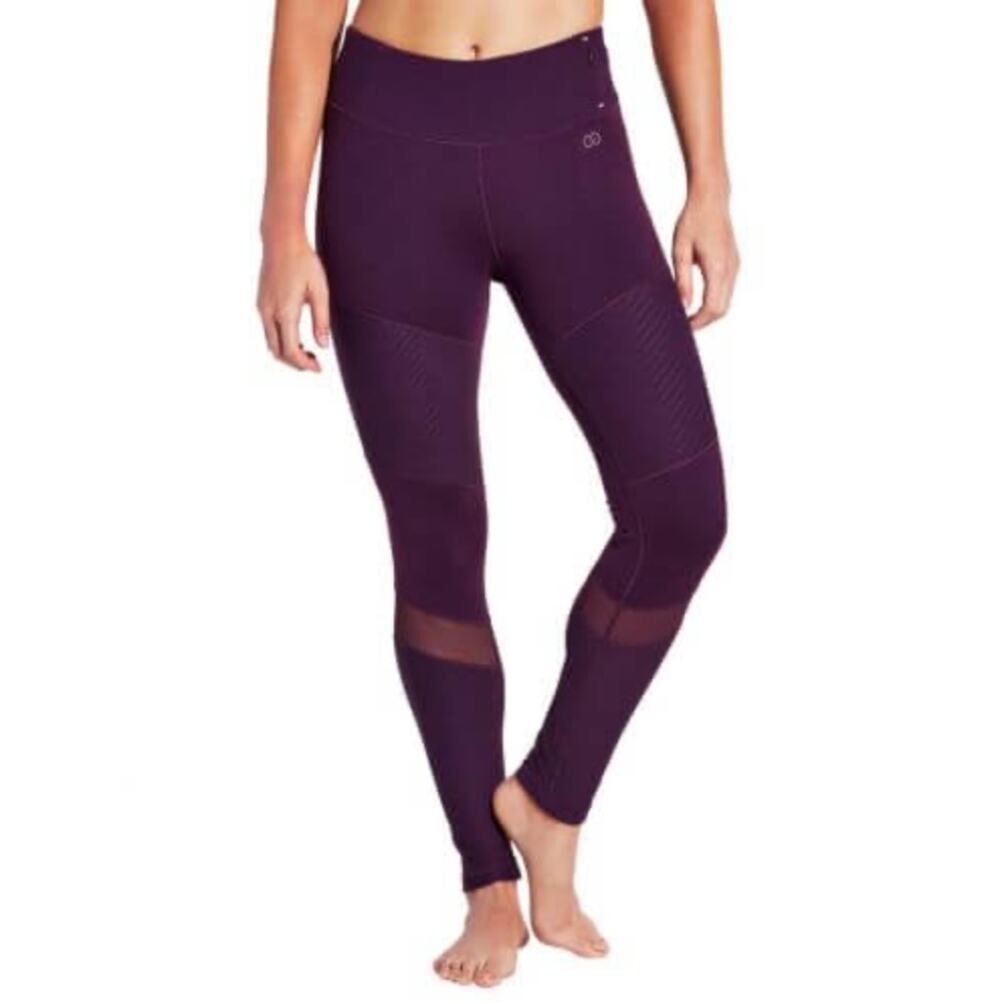 2/$15 Calia Essential Pieced Moto Leggings Plum Purple Mesh Size S